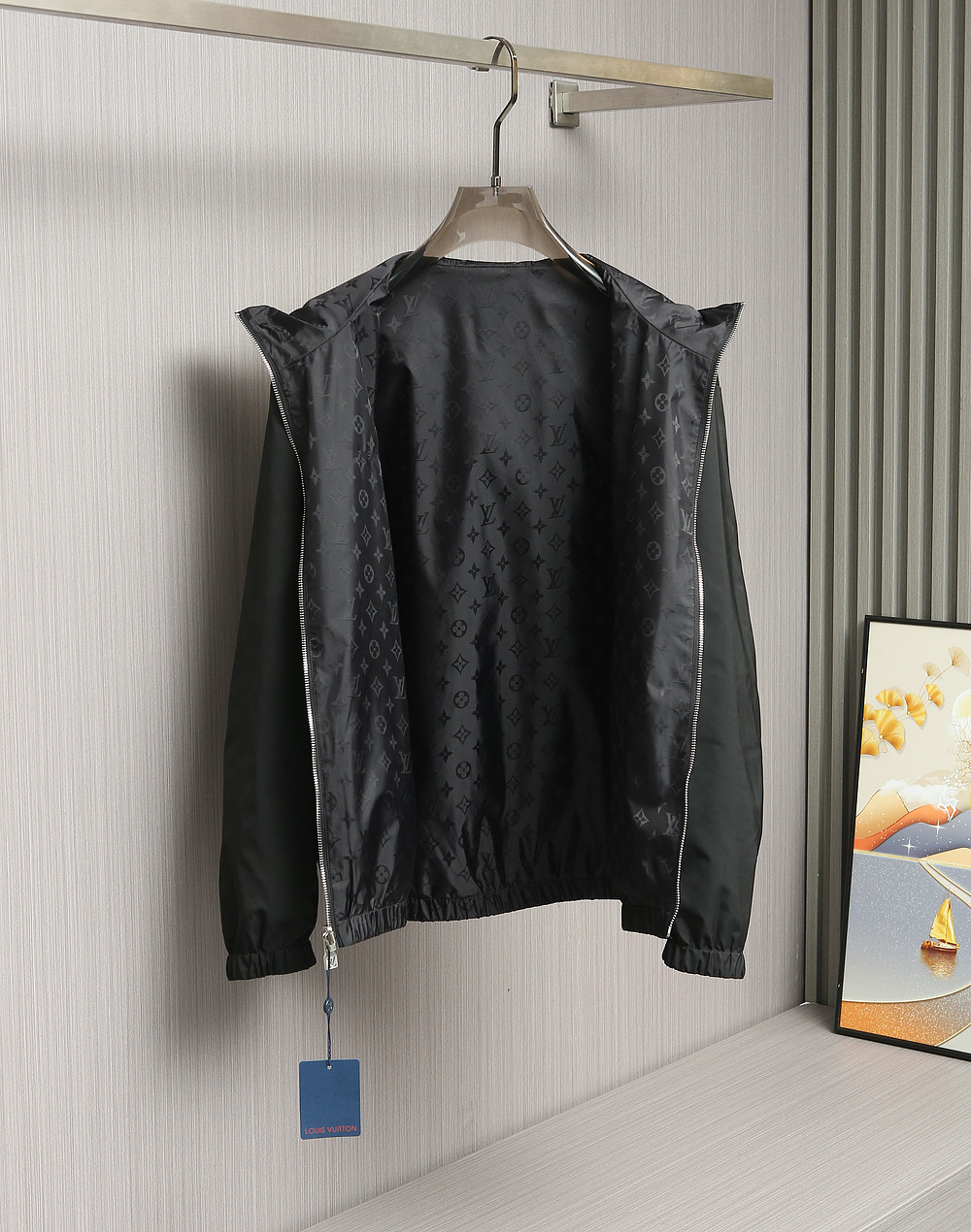 🌹🌹🌹顶级品质！LV驴牌25秋冬新品双面夹克！驴家常青爆款！双面穿全身logo提花连帽双面穿夹克！素色哑