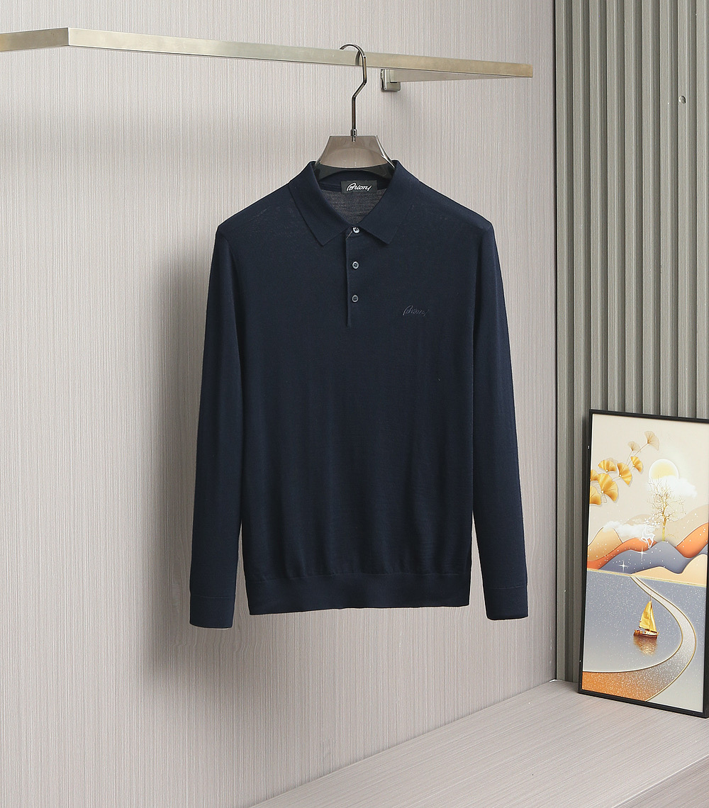 【🌹🌹🌹布里尼奥家Polo领100%纯羊毛薄款羊毛衫！时尚前沿·新品璀璨发布。来自意大利罗马的高端奢侈品