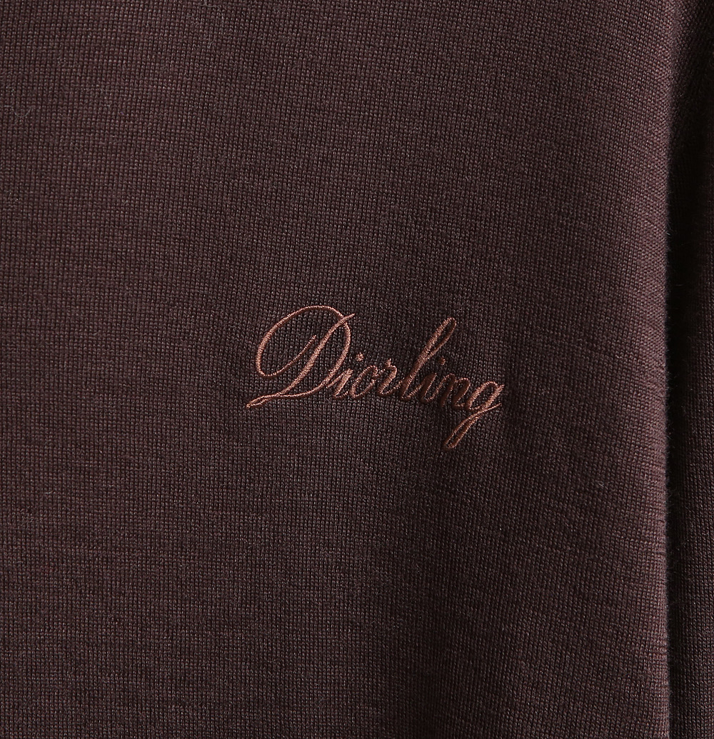 Dior Logo Embroidered Brown Wool Sweater, Men's Classic Style 12 i1760022724915 5994 0 10