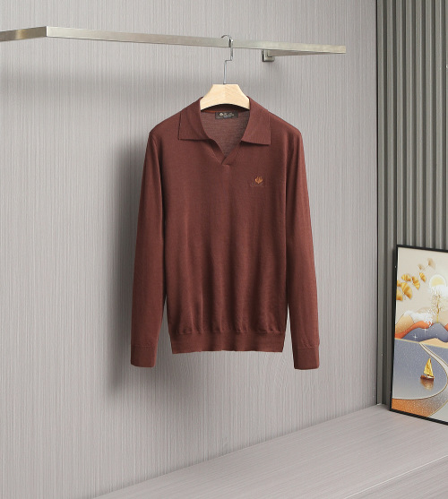 Men's Merino Wool Long Sleeve Polo Shirt - Classic Autumn/Winter Style 1 Men's Merino Wool Long Sleeve Polo Shirt - Classic Autumn/Winter Style