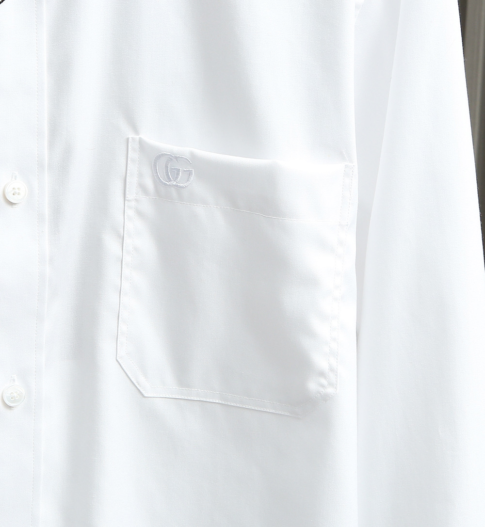 Gucci Men's White Oxford Shirt - Liquid Ammonia, Wrinkle-Free, Double Strand 6 i1760023317765 1947 0 4