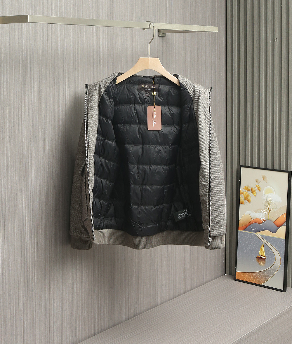 羽绒服 【25年秋冬新品震撼上架啦！🌹🌹🌹诺悠翩雅羊绒搭配内里鹅绒夹克羽绒服。（Loro Piana）以