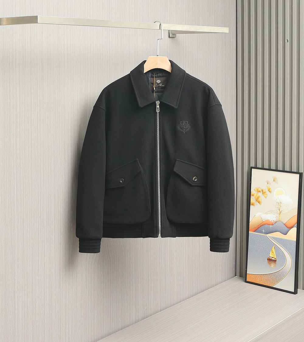 羽绒服 【25年秋冬新品震撼上架啦！🌹🌹🌹诺悠翩雅羊绒搭配内里鹅绒商务领夹克羽绒服。（Loro Pian