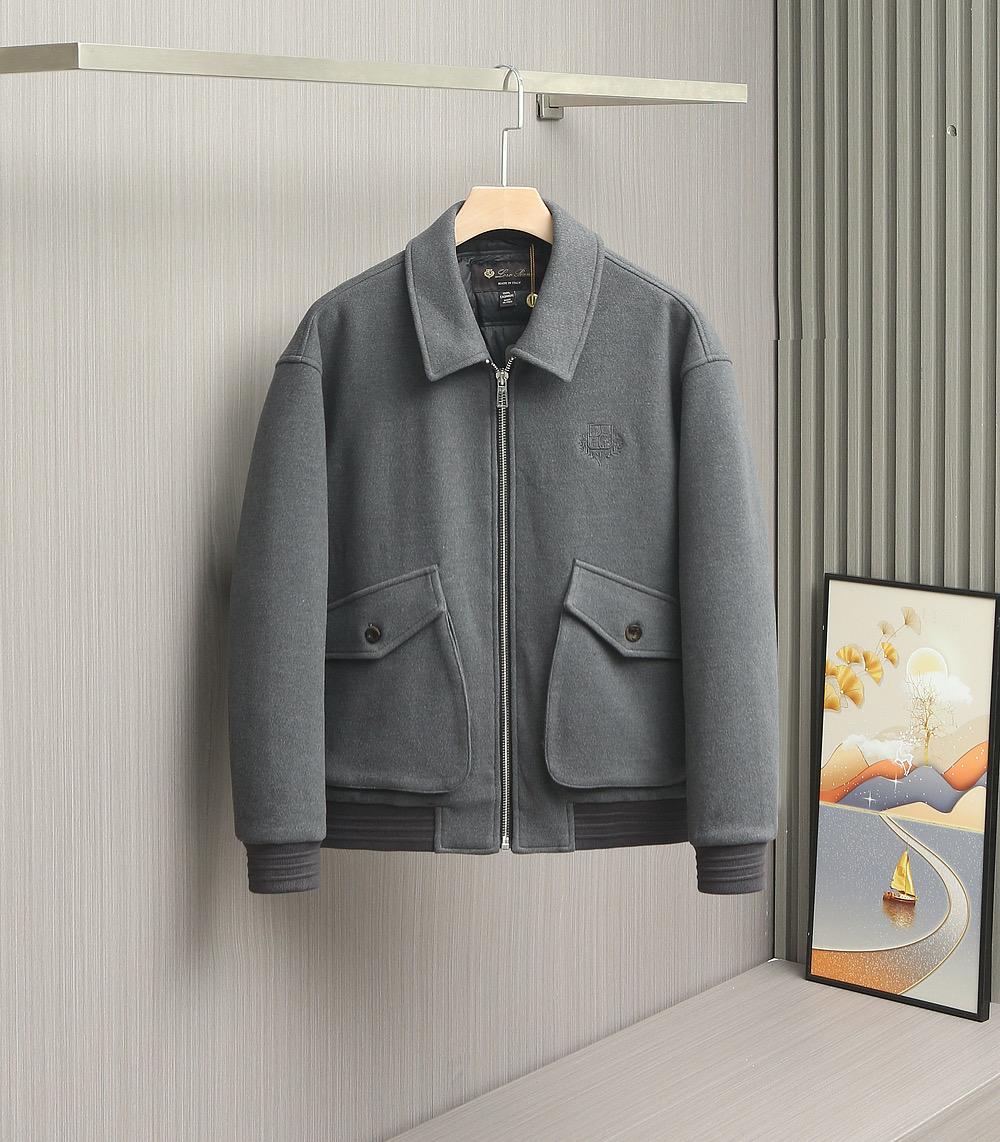 羽绒服 【25年秋冬新品震撼上架啦！🌹🌹🌹诺悠翩雅羊绒搭配内里鹅绒商务领夹克羽绒服。（Loro Pian