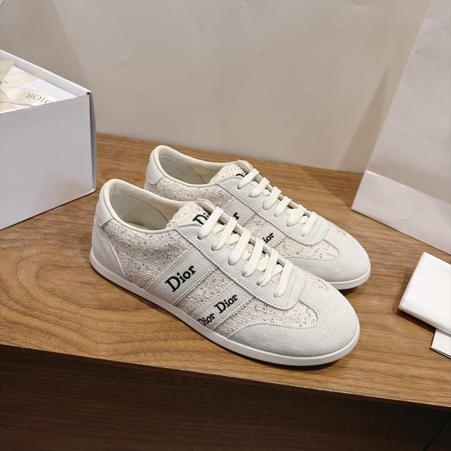White Lace Up Sneakers