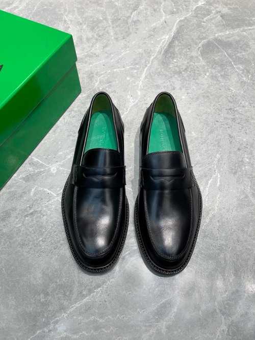 Bottega Veneta Men's Black Leather Loafers - Business Casual Shoes 1 Bottega Veneta Men's Black Leather Loafers - Business Casual Shoes