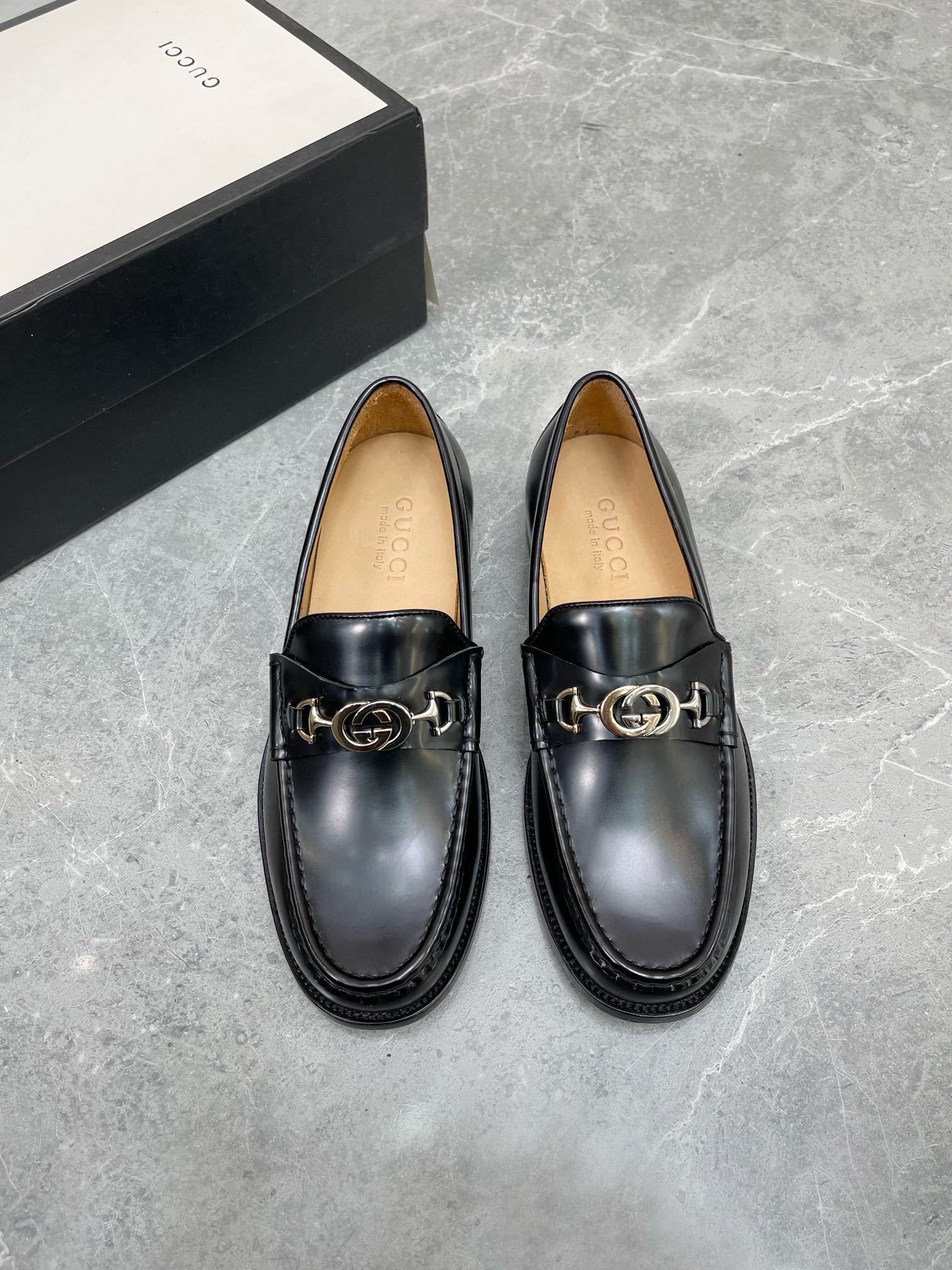Gucci Sale
 Shoes Loafers Men Cowhide Genuine Leather Casual