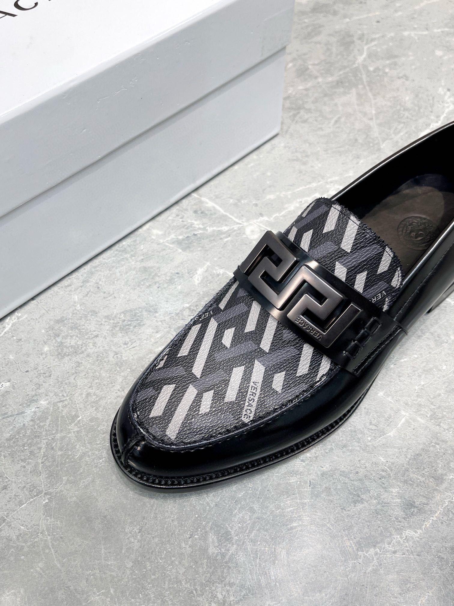 Versace Style Leather Men's Shoes style reference detail image 7 from source 781470