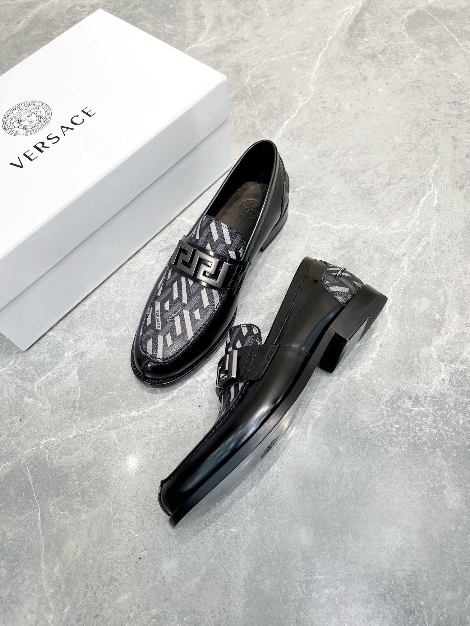 Versace Style Leather Men's Shoes style reference detail image 4 from source 781470