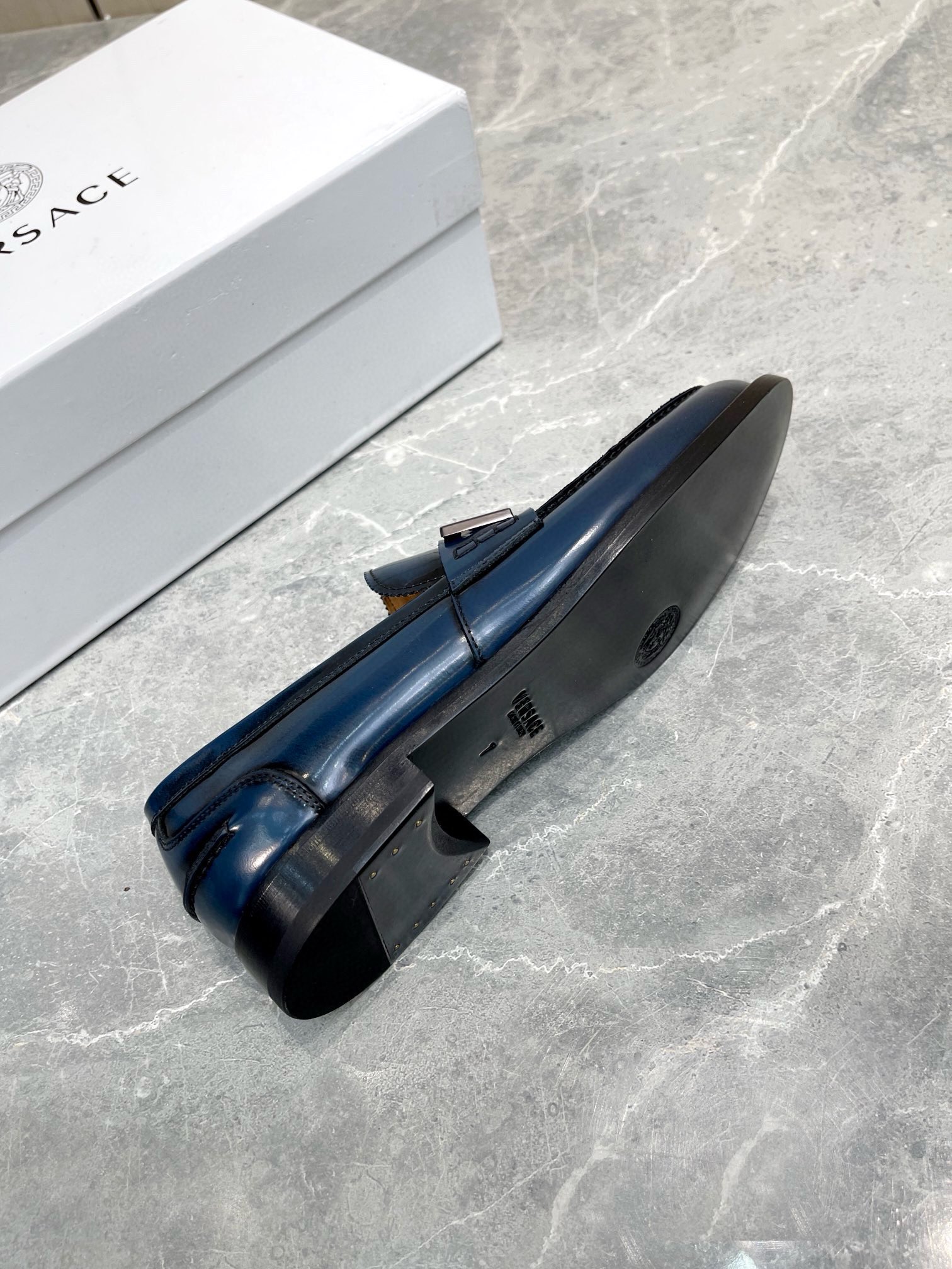 Versace Style Leather Men's Shoes style reference detail image 6 from source 781472