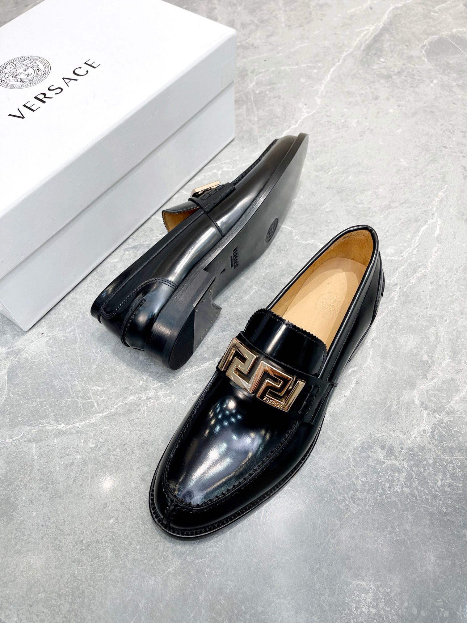 Versace Style Leather Men's Shoes style reference detail image 5 from source 781471