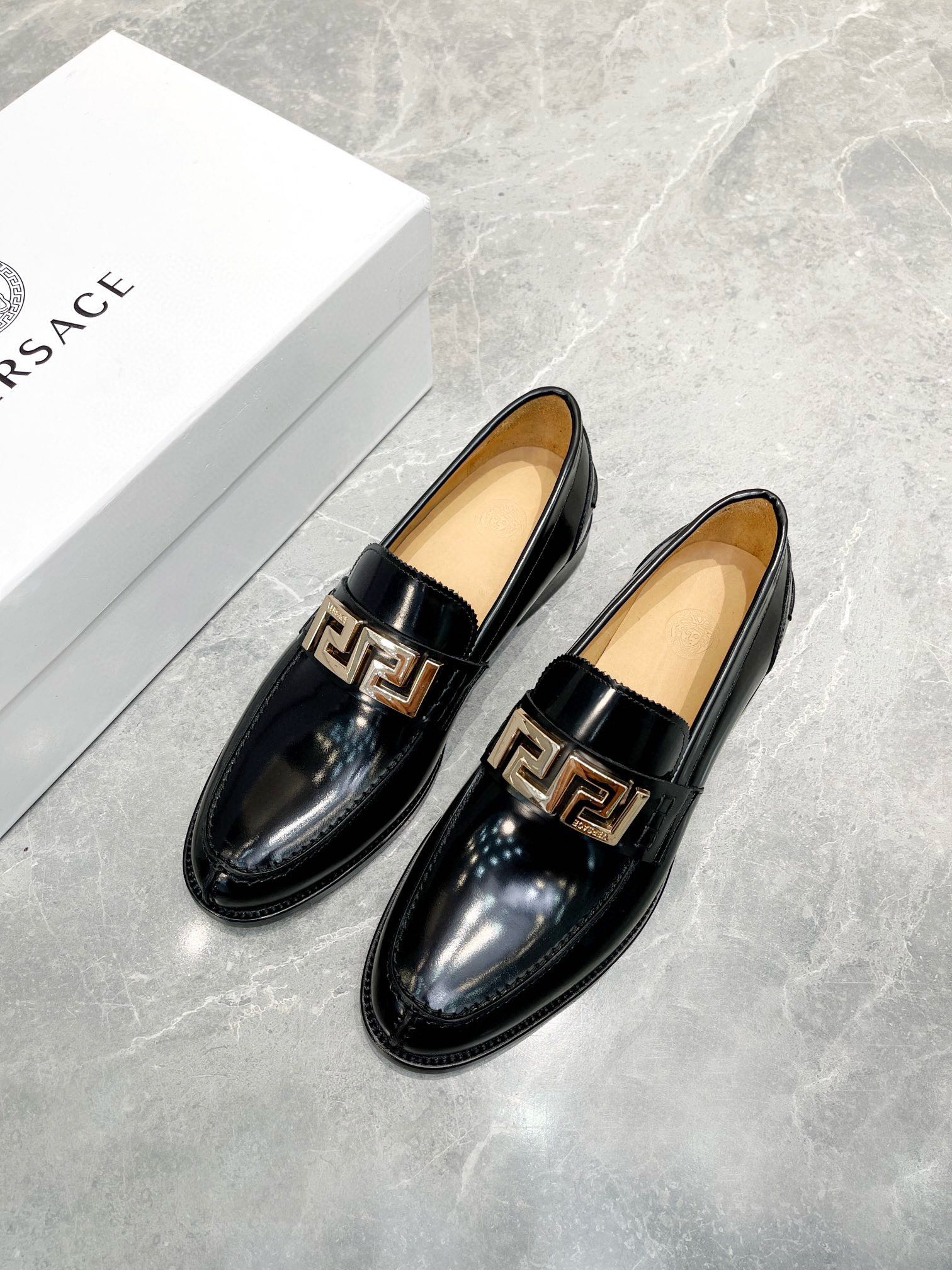 Versace Style Leather Men's Shoes style reference detail image 3 from source 781471