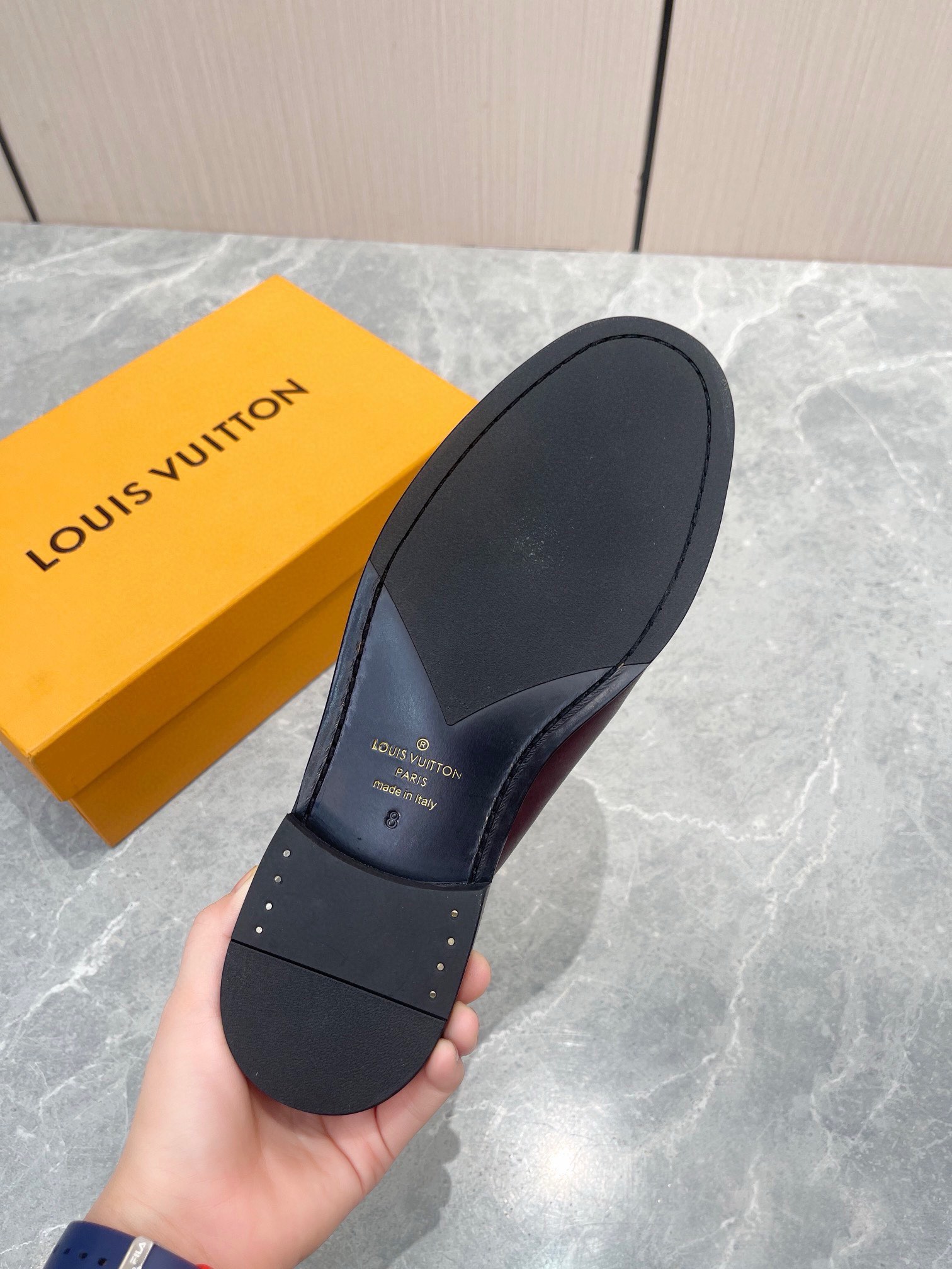 Louis Vuitton Men's Leather Mules with Damier Pattern 9 i1723661654 361 2