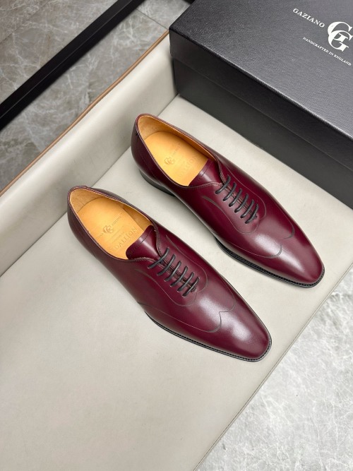 Gaziano Girling Classic Burgundy Leather Lace-Up Business Dress Shoes for Men 1 Gaziano Girling Classic Burgundy Leather Lace-Up Business Dress Shoes for Men