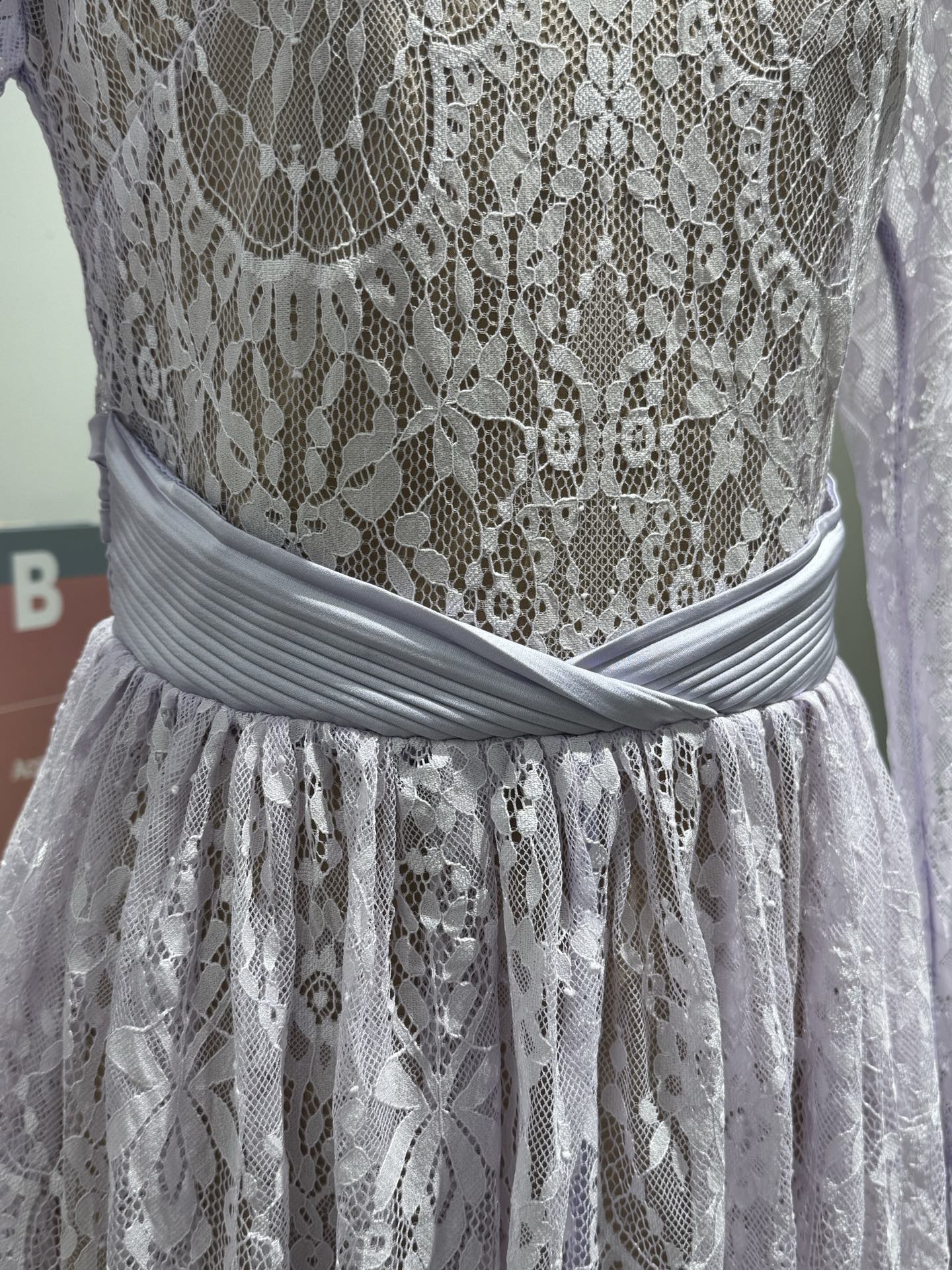 Elegant Lavender Lace Dress - Long Sleeve, Irregular Hem, Fitted Waist 4 i1743865859852 9354 0 3