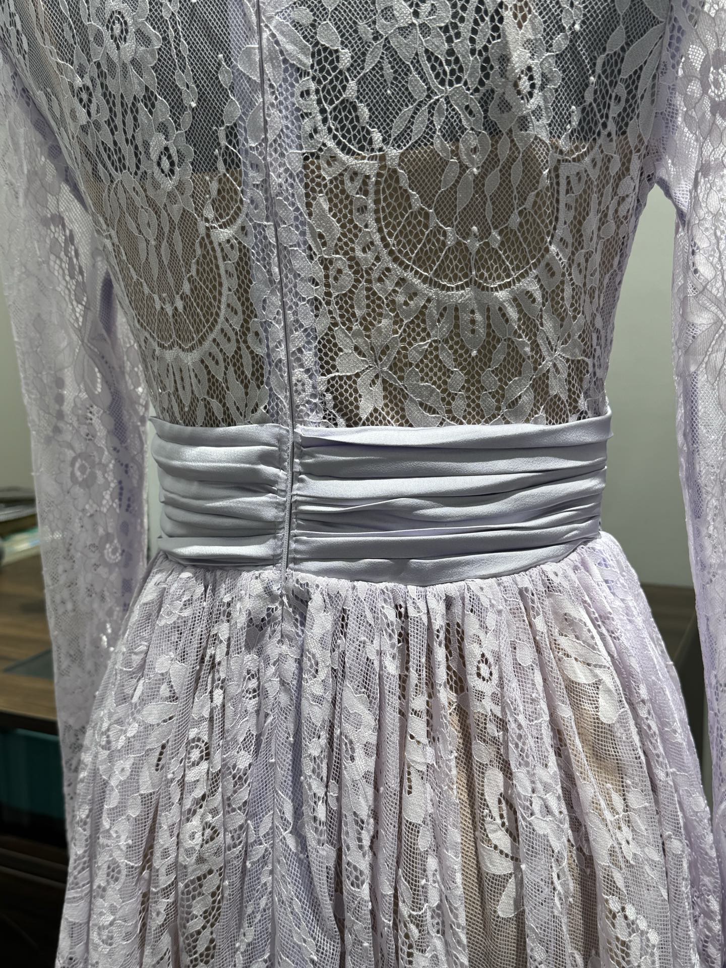 Elegant Lavender Lace Dress - Long Sleeve, Irregular Hem, Fitted Waist 7 i1743865859853 5946 0 5