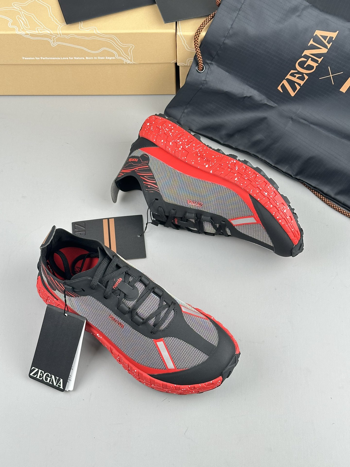 480Zapatillas de running Zzegna Zegna Xnorda Transpirables en los pies, estas dinámicas zapatillas d