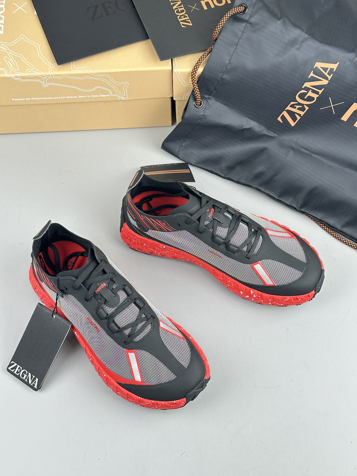 480Zapatillas de running Zzegna Zegna Xnorda Transpirables en los pies, estas dinámicas zapatillas d