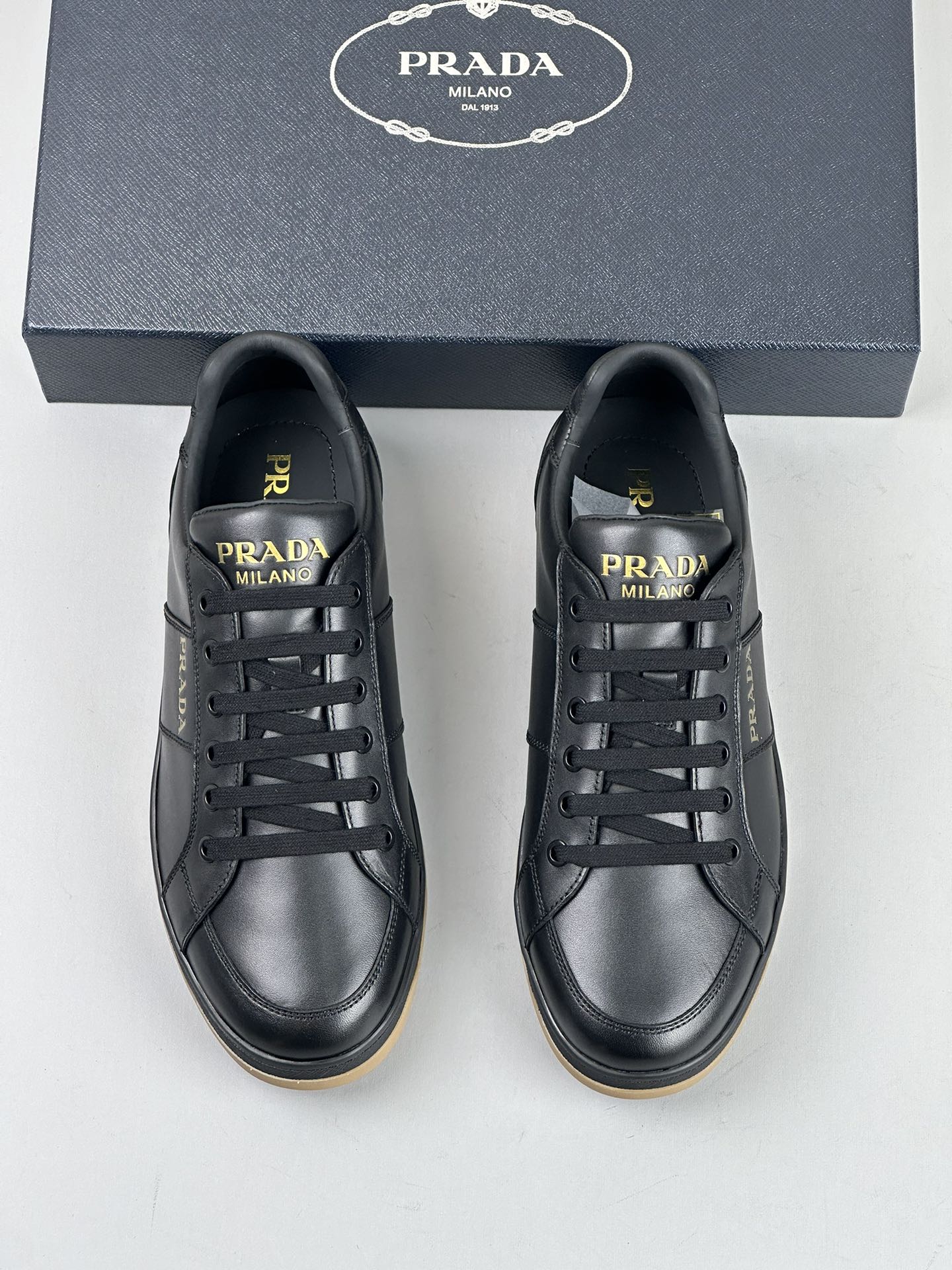 Prada Style Beige Leather Men's Shoes Lookbook Reference image 2