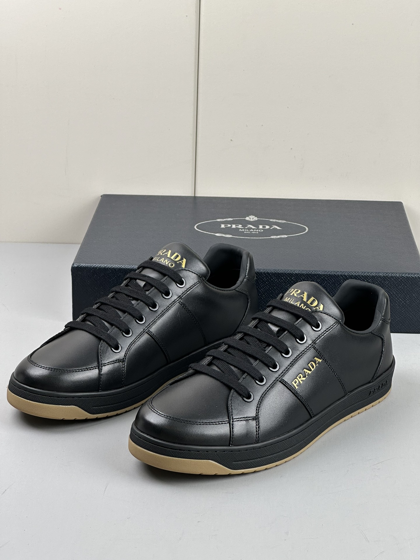 Prada Style Beige Leather Men's Shoes Lookbook Reference image 1
