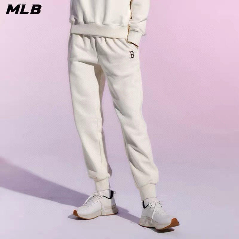 MLB Kleding Broek Zwart Grijs Wit Borduurwerk Unisex Katoen Casual