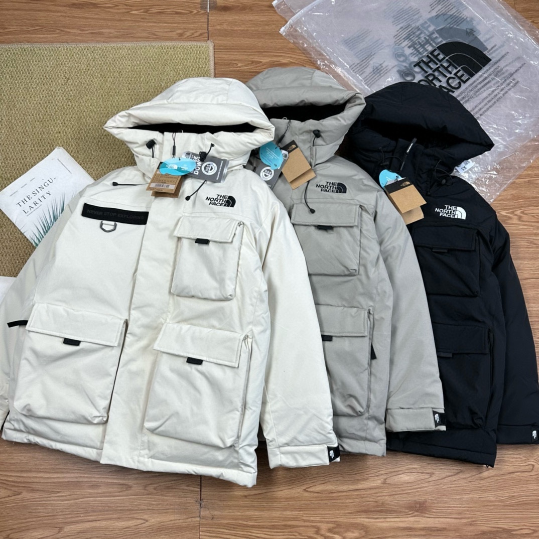 The North Face Kleding Bontmantel Replica online
 Zwart Grijs Wit Katoen Casual