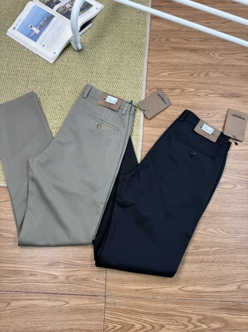 Burberry Men's Cotton Dress Pants, Slim Fit, Classic Design 1 Burberry Men's Cotton Dress Pants, Slim Fit, Classic Design