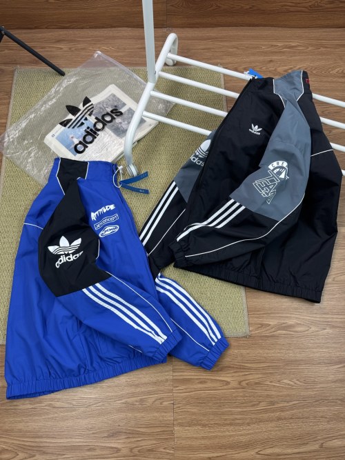 Adidas Windbreaker Jacket, Racing Style, Striped Long Sleeve Outerwear 1 Adidas Windbreaker Jacket, Racing Style, Striped Long Sleeve Outerwear