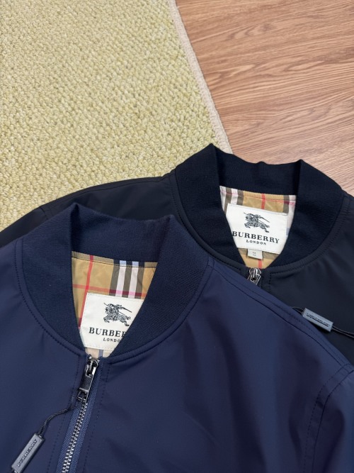 Burberry Men's Logo Appliqué Nylon Blend Bomber Jacket - Classic Style 1 Burberry Men's Logo Appliqué Nylon Blend Bomber Jacket - Classic Style