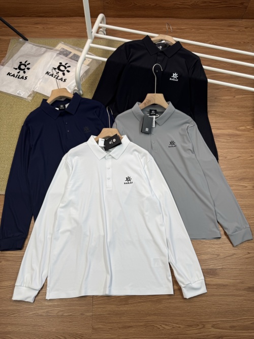 KAILAS Men's Long Sleeve Polo Shirt - Business Casual Athletic Fit 1 KAILAS Men's Long Sleeve Polo Shirt - Business Casual Athletic Fit