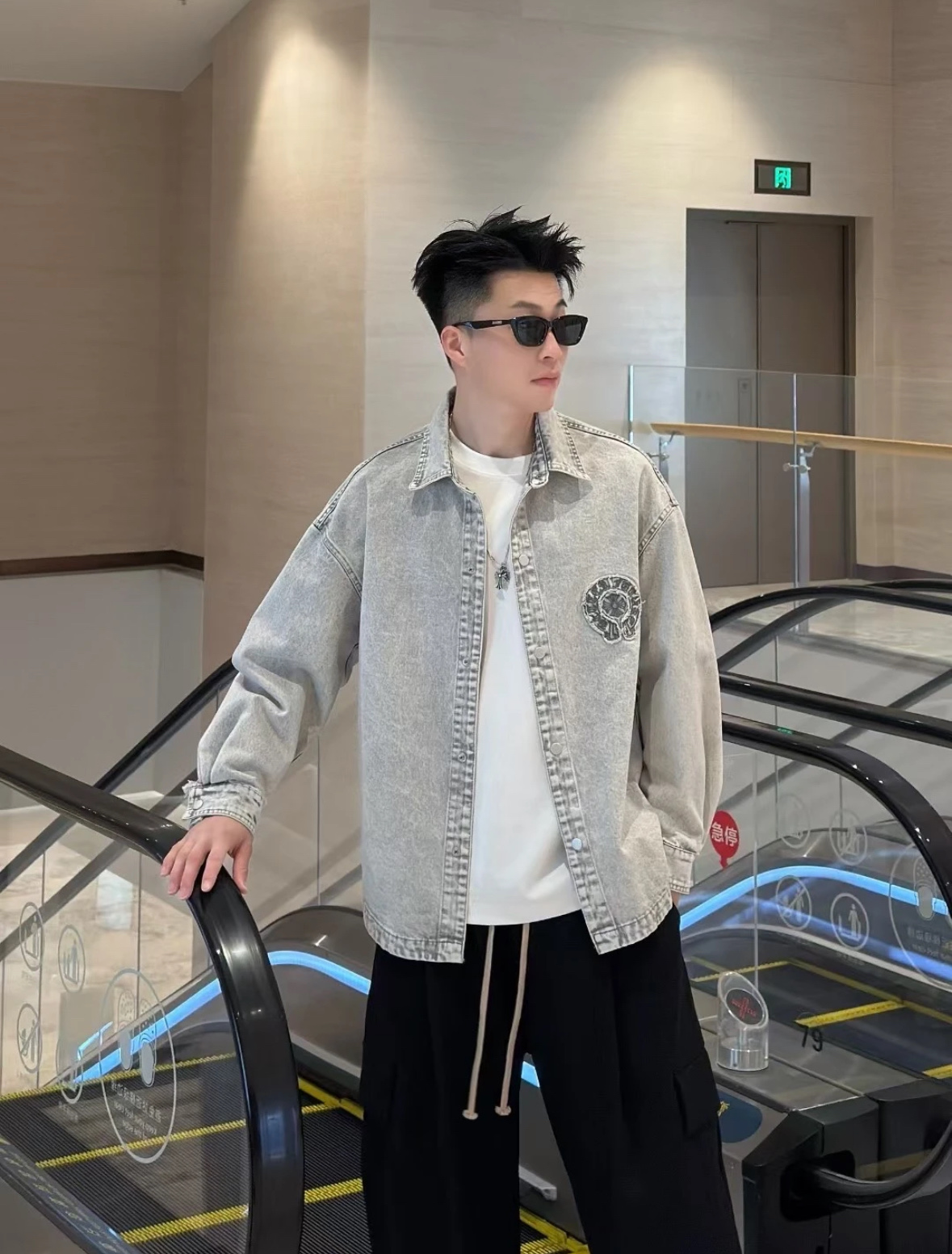 Chrome Hearts 2025SS Early Autumn Denim Jacket Unisex Thickened Washed Coat