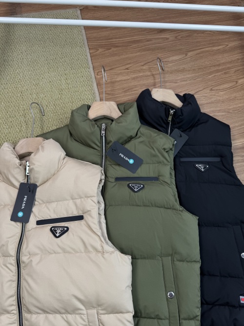 Prada Men's Outdoor Casual Stand-Up Collar Windproof Down Vest 1 Prada Men's Outdoor Casual Stand-Up Collar Windproof Down Vest