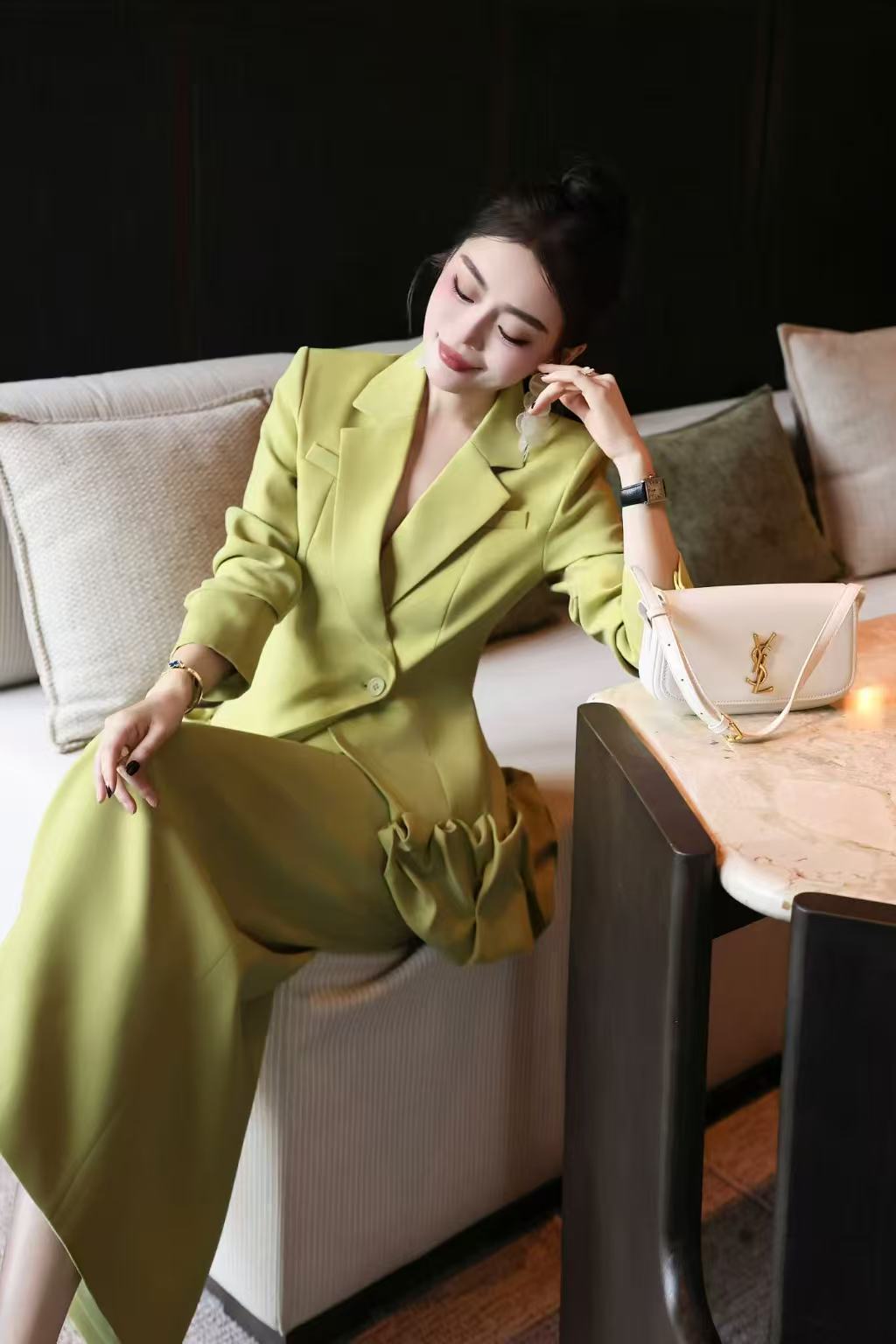 Elegant Two-Piece Suit Blazer and Skirt Set, Sophisticated Design for Women 3 i1756728036278 5484 0 3