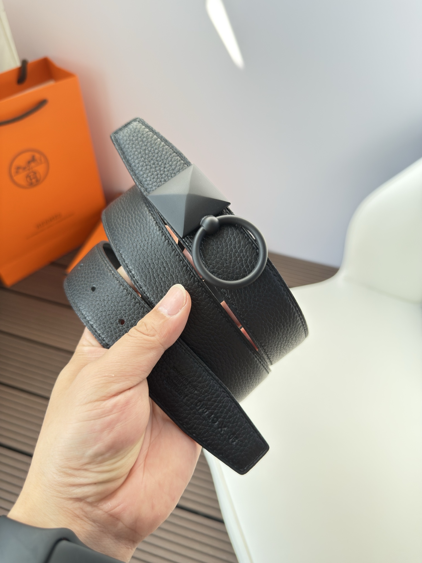  Hermès 双面进口原版皮料 纯钢五金 高端上档次  3.2CM