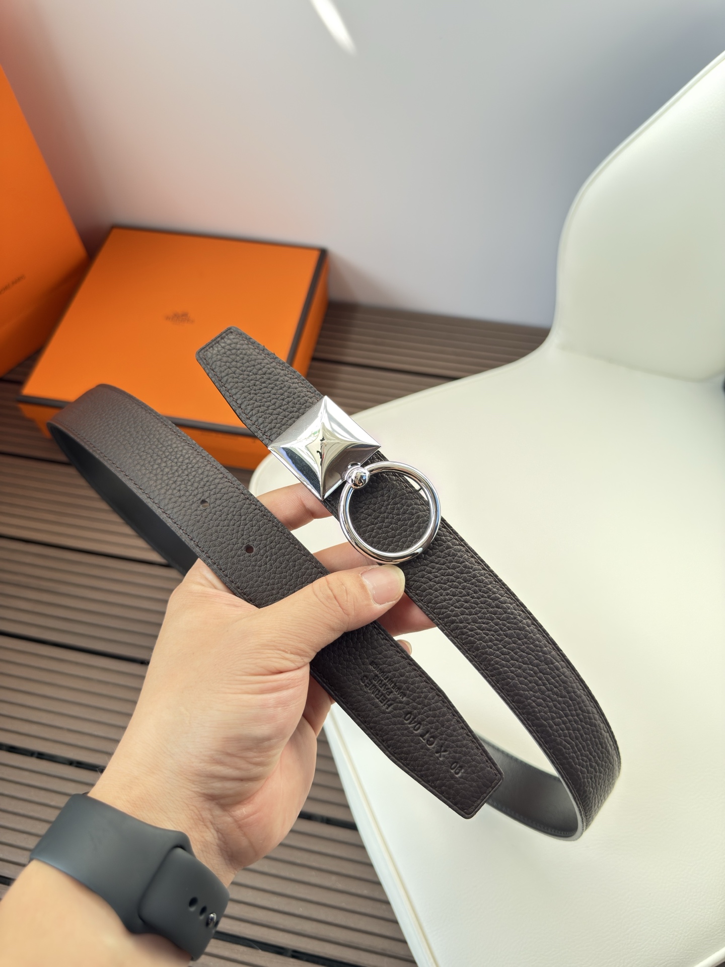  Hermès 双面进口原版皮料 纯钢五金 高端上档次  3.2CM