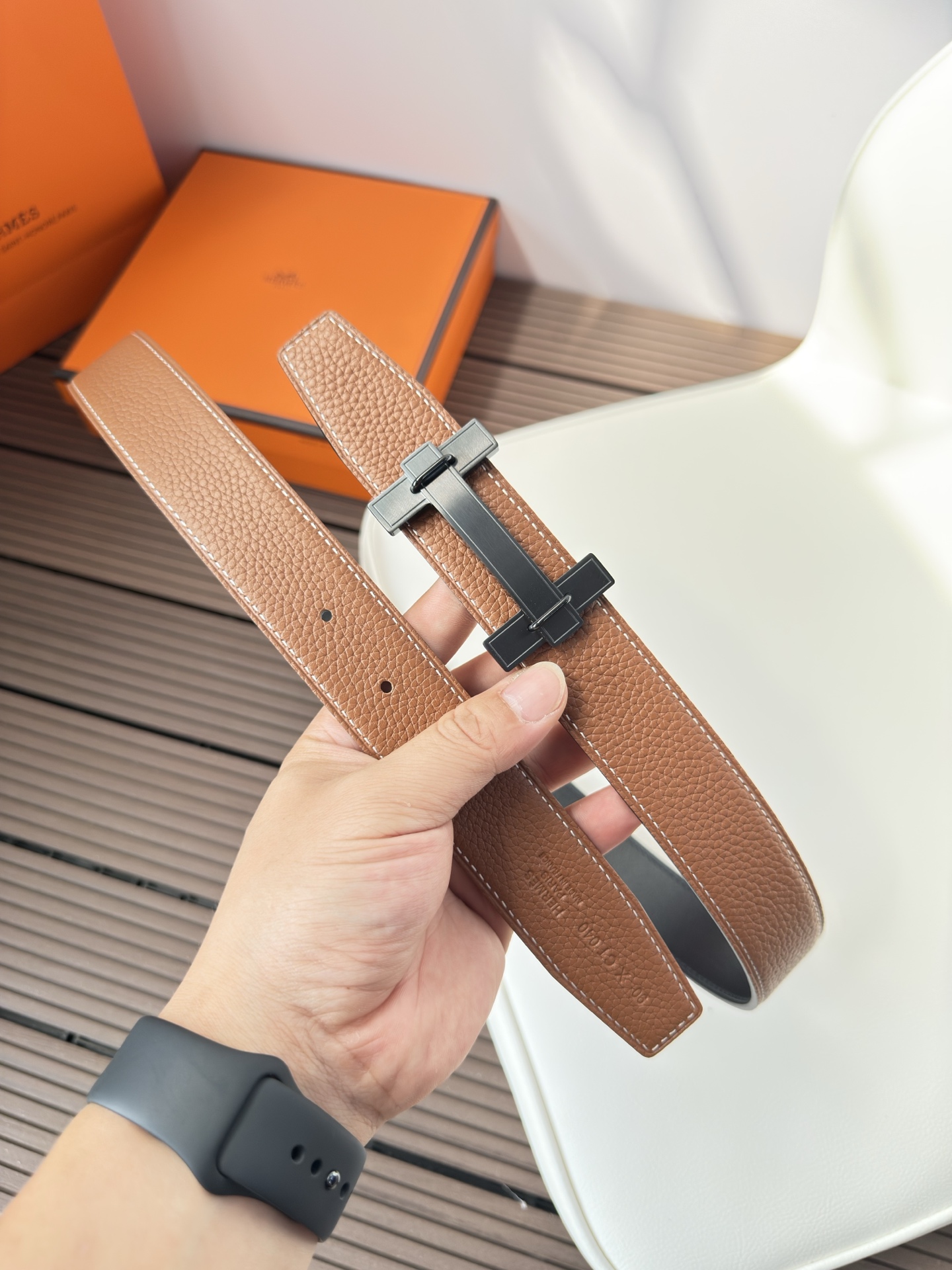  Hermès 双面进口原版皮料 纯钢五金 高端上档次  3.2CM