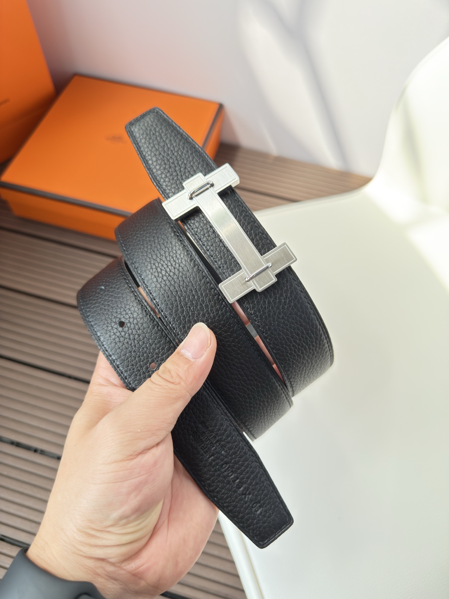  Hermès 双面进口原版皮料 纯钢五金 高端上档次  3.2CM