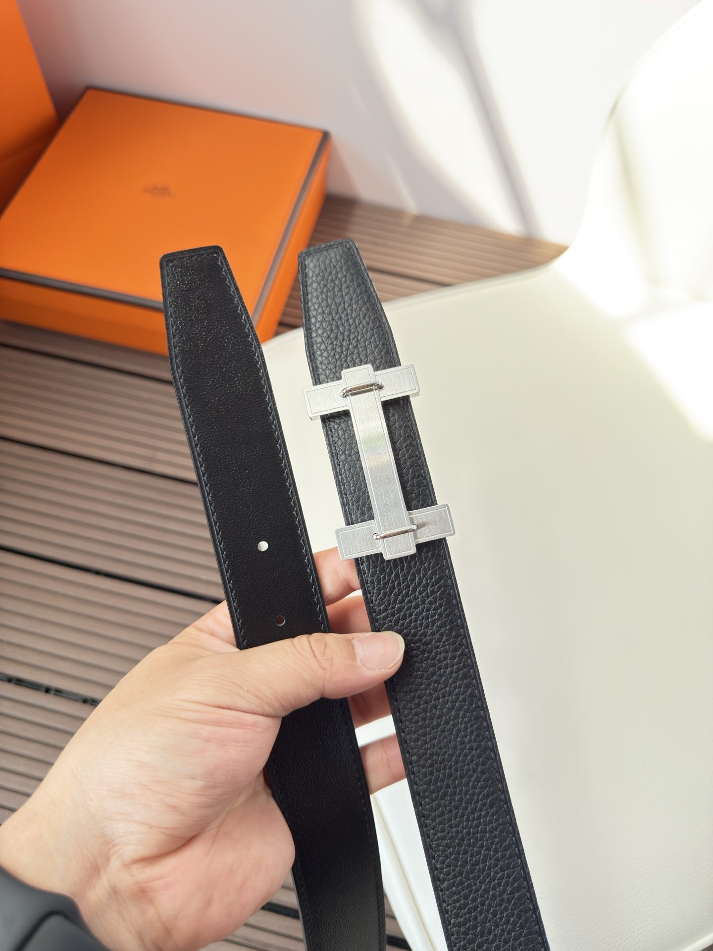  Hermès 双面进口原版皮料 纯钢五金 高端上档次  3.2CM