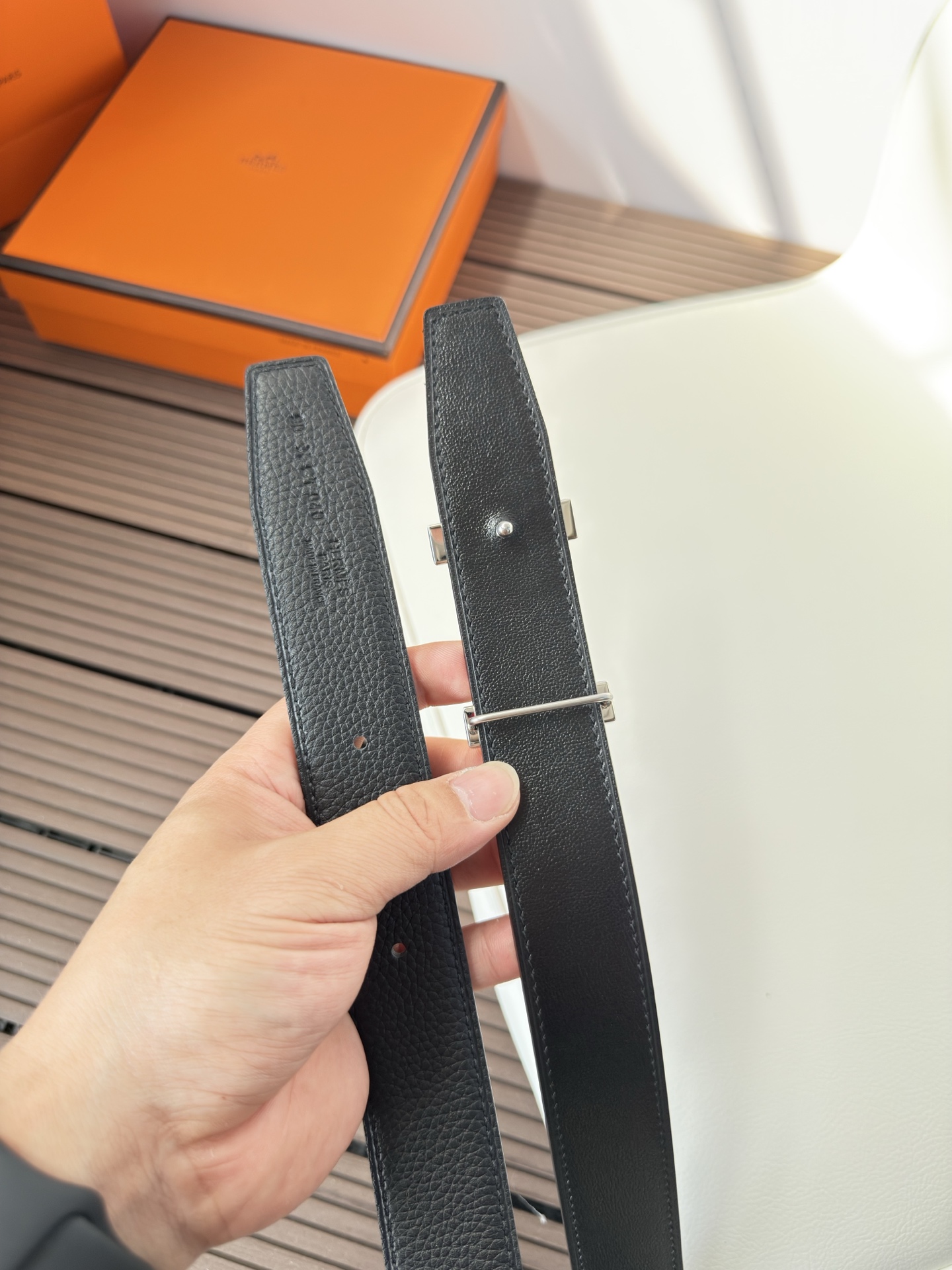  Hermès 双面进口原版皮料 纯钢五金 高端上档次  3.2CM