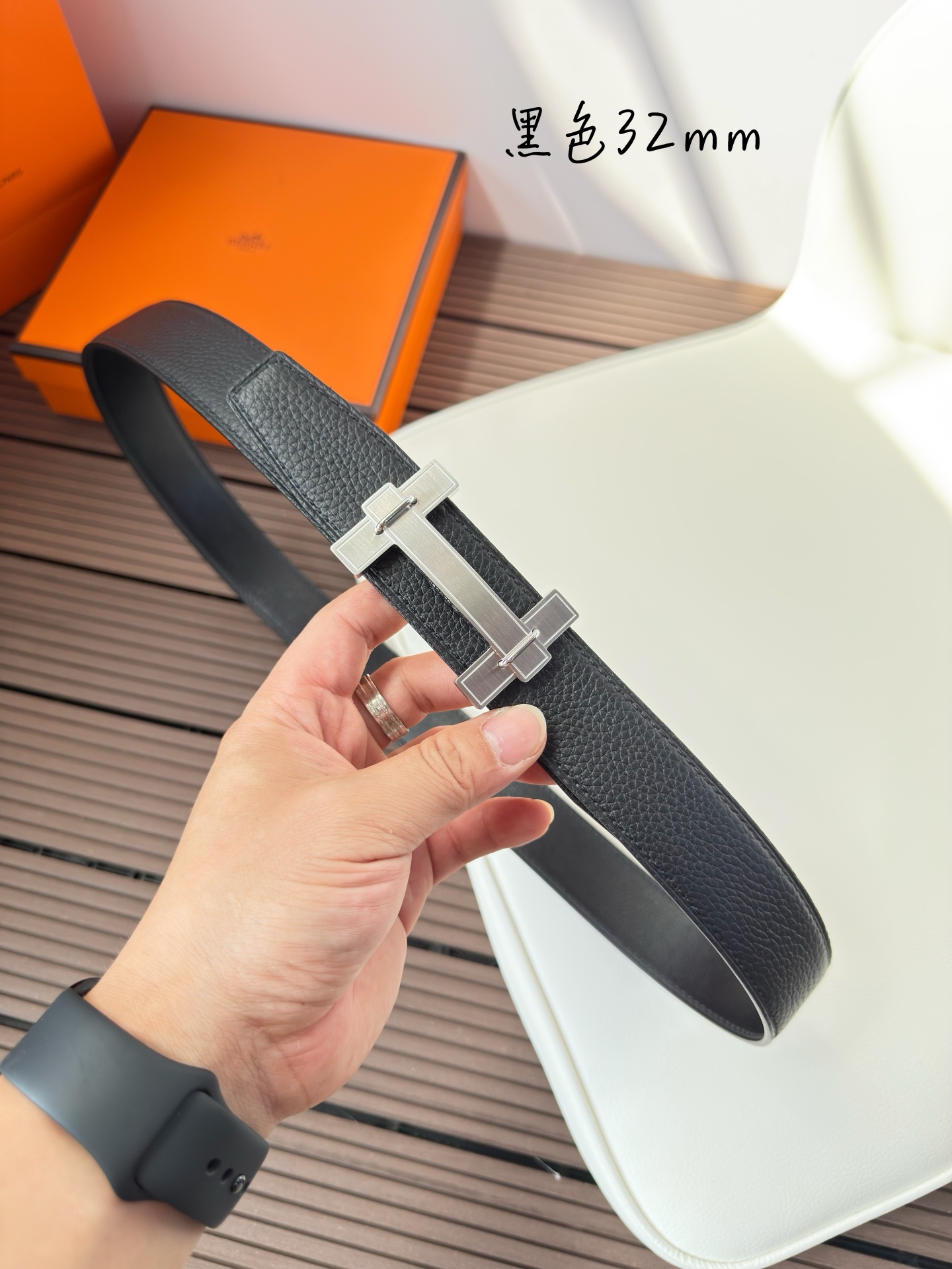  Hermès 双面进口原版皮料 纯钢五金 高端上档次  3.2CM