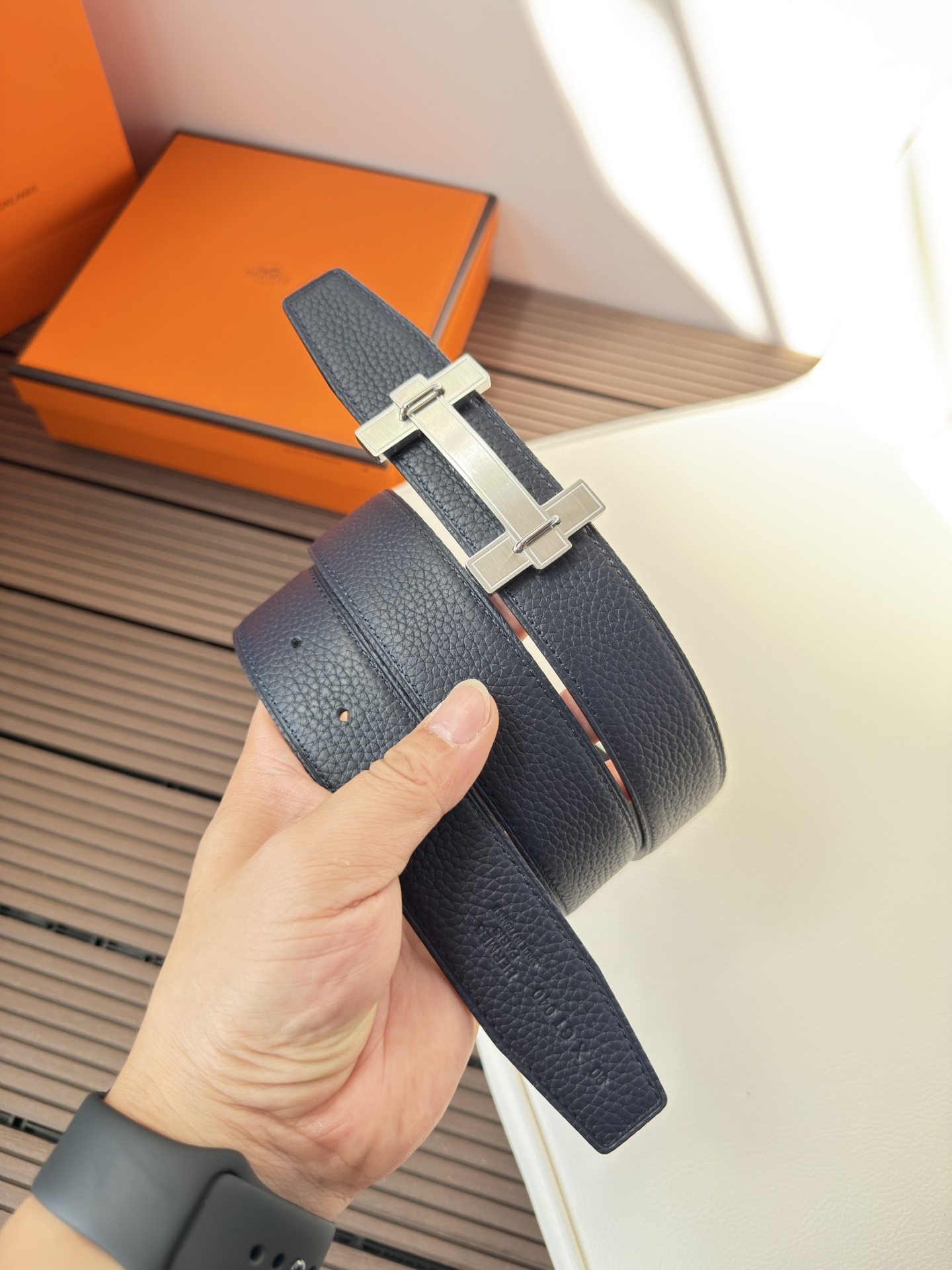  Hermès 双面进口原版皮料 纯钢五金 高端上档次  3.2CM