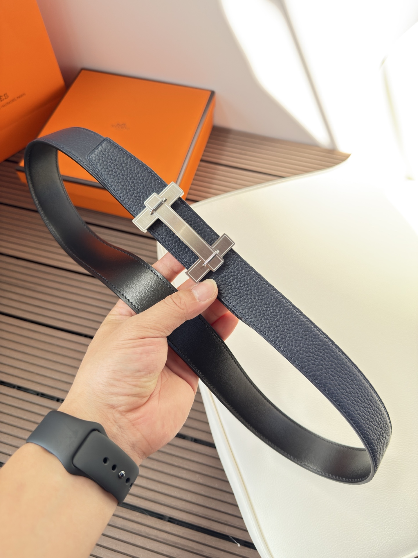  Hermès 双面进口原版皮料 纯钢五金 高端上档次  3.2CM