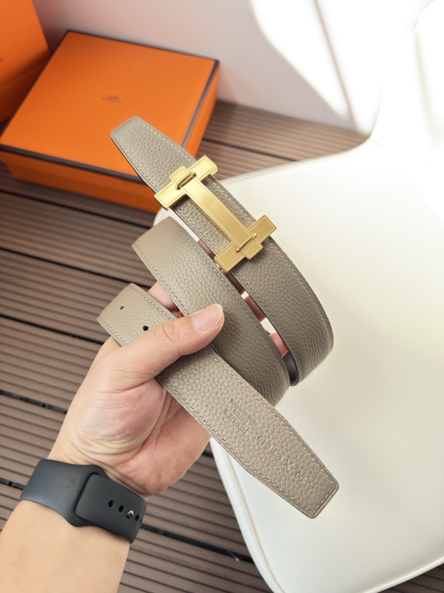  Hermès 双面进口原版皮料 纯钢五金 高端上档次  3.2CM
