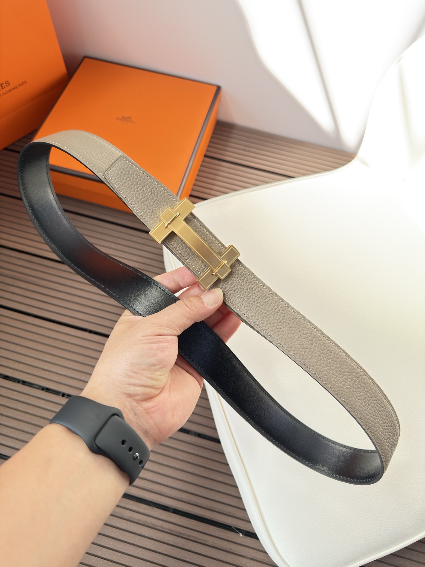  Hermès 双面进口原版皮料 纯钢五金 高端上档次  3.2CM