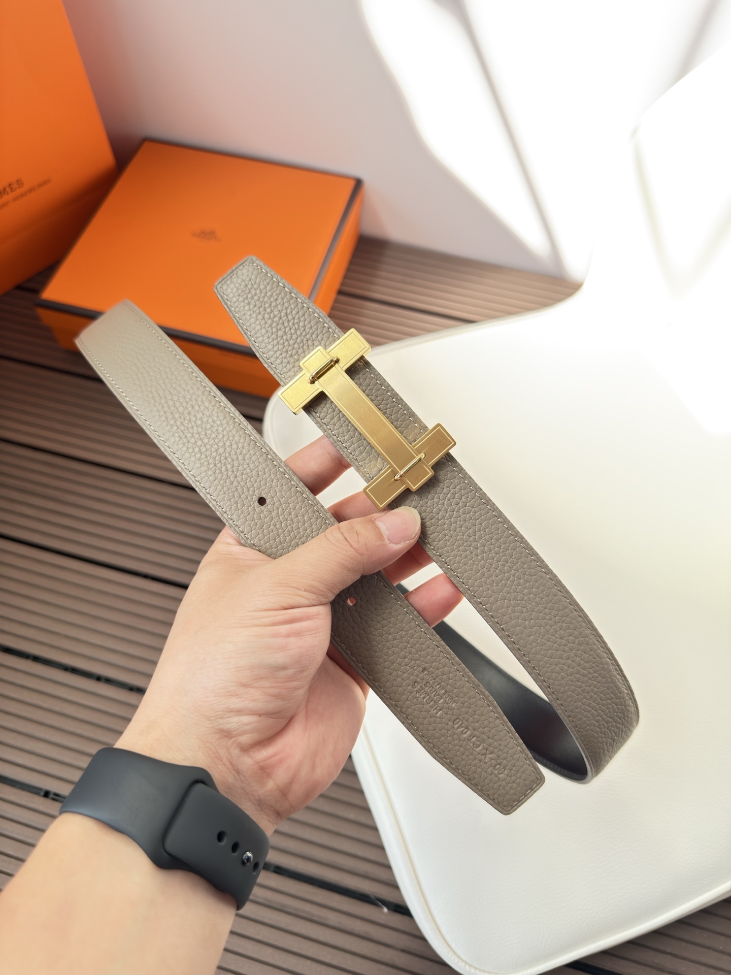  Hermès 双面进口原版皮料 纯钢五金 高端上档次  3.2CM