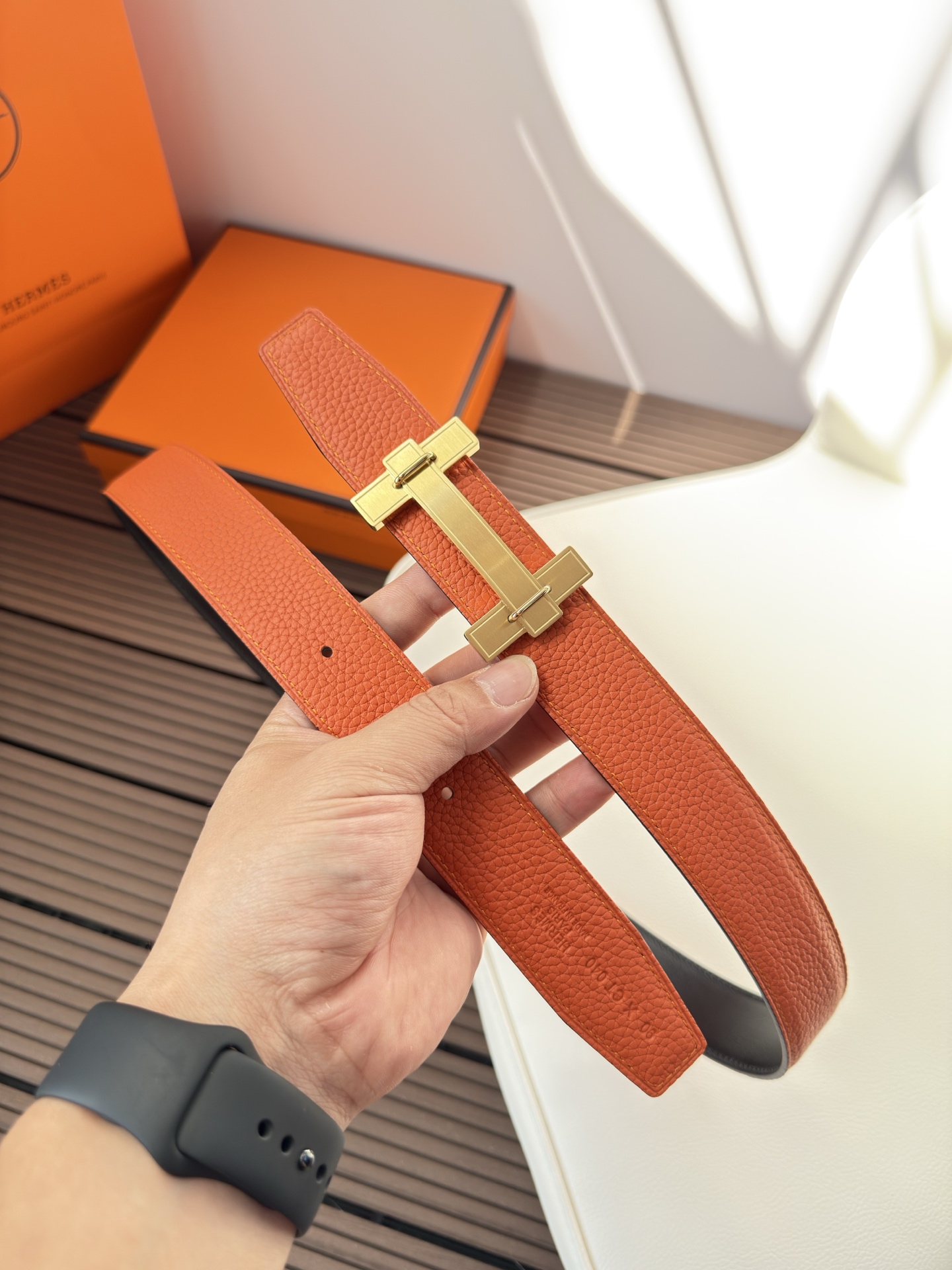  Hermès 双面进口原版皮料 纯钢五金 高端上档次  3.2CM