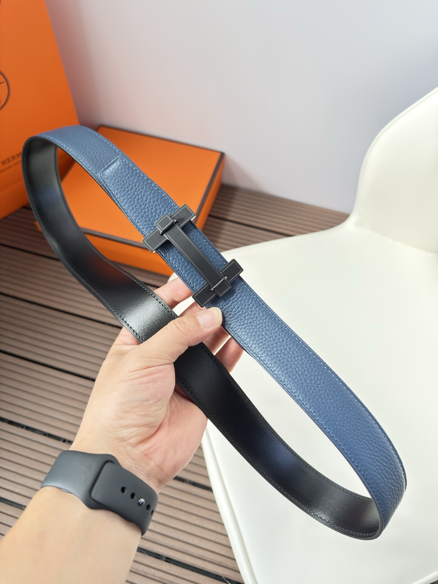  Hermès 双面进口原版皮料 纯钢五金 高端上档次  3.2CM