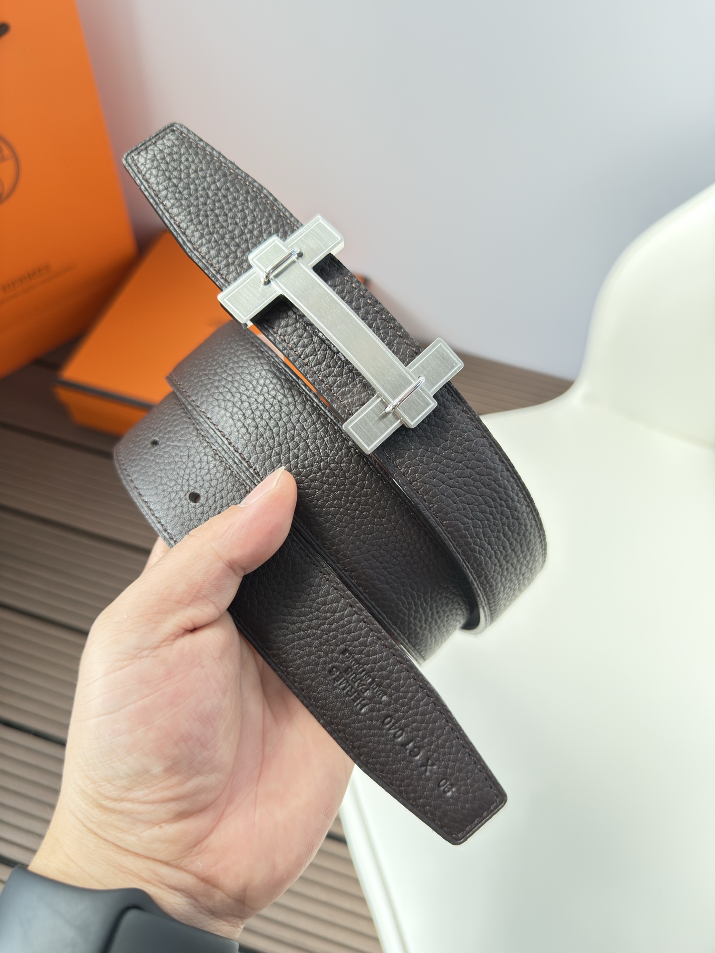  Hermès 双面进口原版皮料 纯钢五金 高端上档次  3.2CM