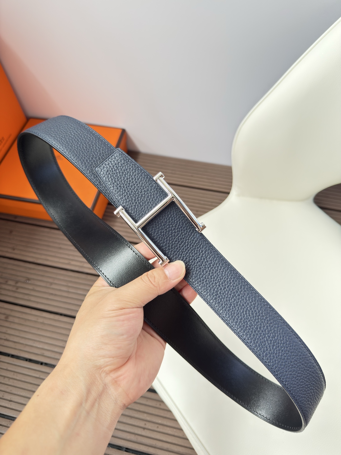 Hermes Style Leather Men's Belts Lookbook Reference image 2