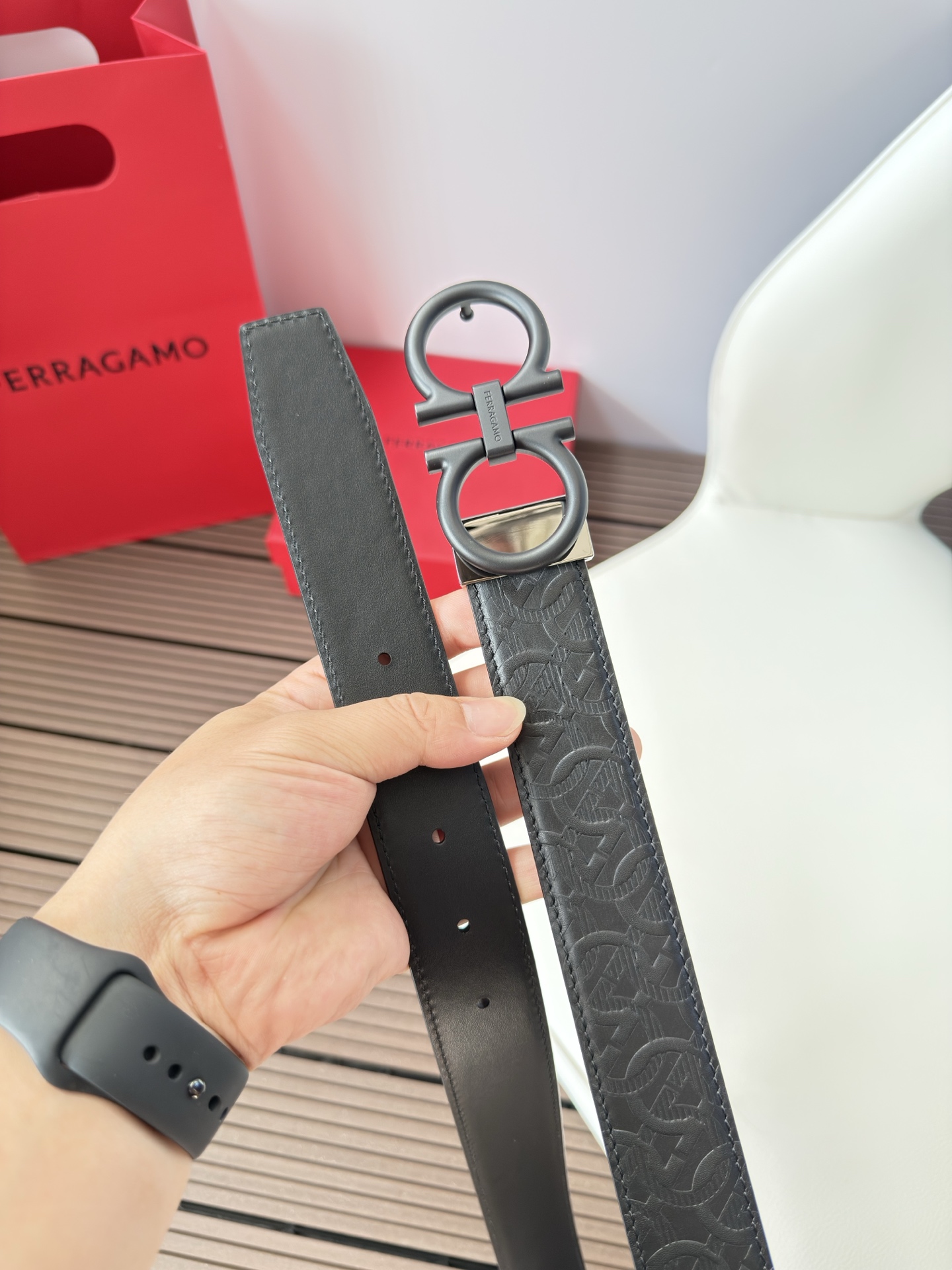 菲拉格慕3.5cm 原厂皮料.精密黄铜五金升级版、正品厂IP电镀！原版搭配、